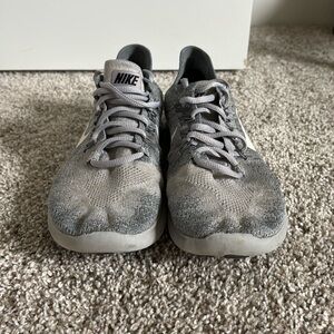 Grey Nike Free Run Flyknit sneakers size 7.5